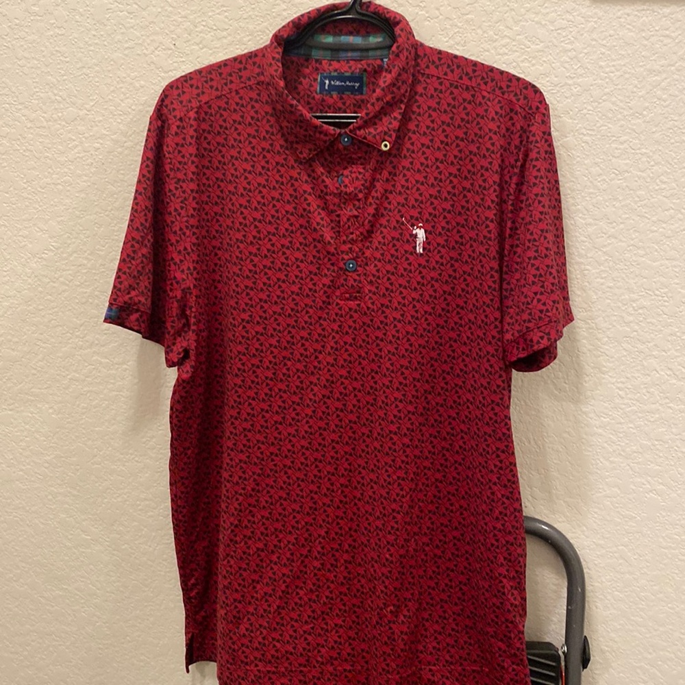 William Murray golf polo maroon with martini glasses